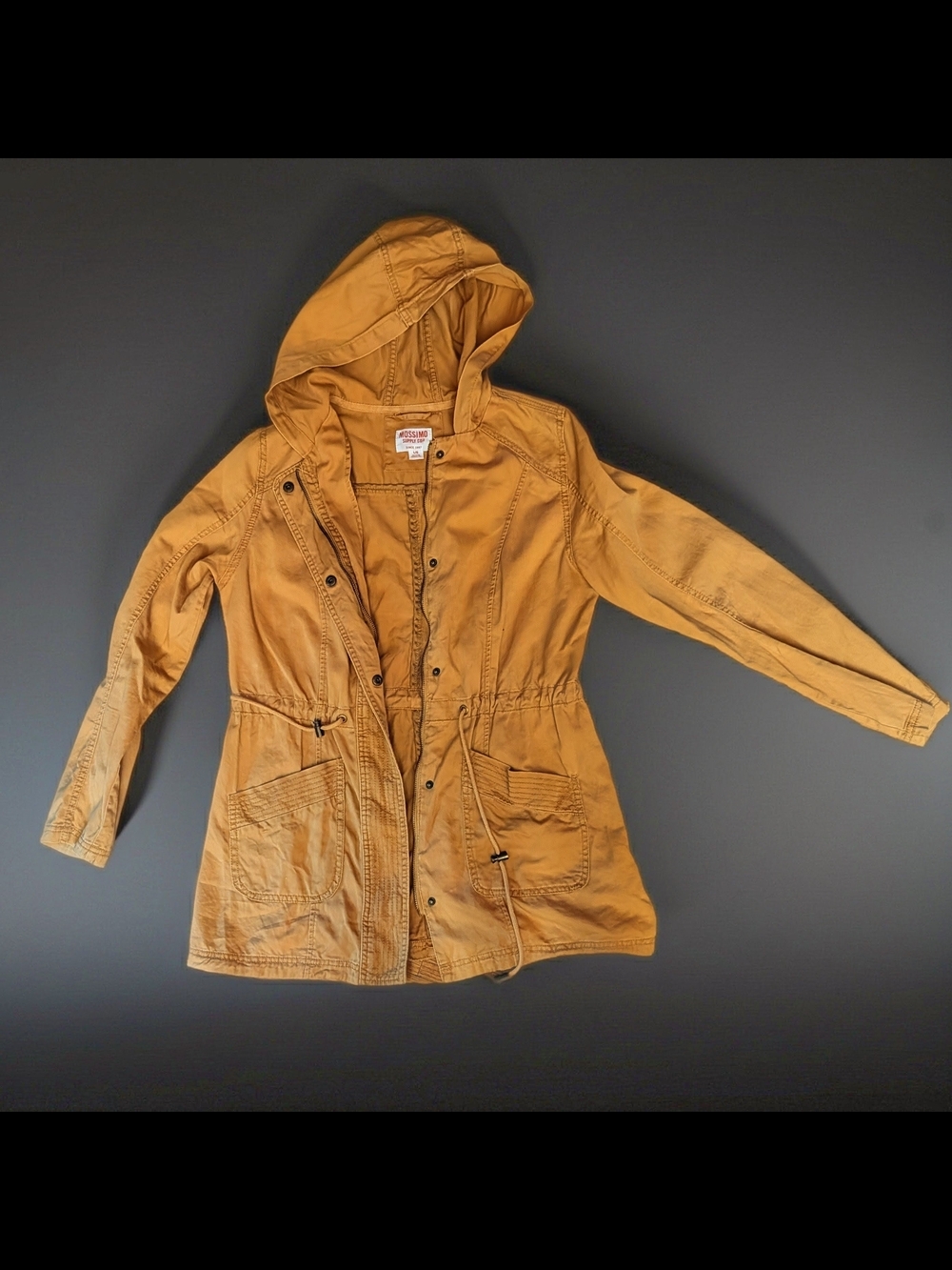 NWOT Mossimo Supply Co. 2015 Women’s Canvas Hooded Utility Jacket Camel Size L - Picture 5 of 11